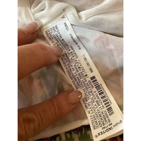 Zara Womens Embroidered mini Dress Sz L Lined Boho Hippie - Picture 8 of 11